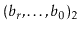 $ (b_r,\ldots,b_0)_2$