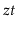 $ \ensuremath{\ensuremath{\mathit{zt}}}$