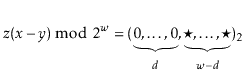 $\displaystyle \ensuremath{\ensuremath{\ensuremath{\mathit{z}}}}(\ensuremath{\en...
...\ensuremath{\mathit{w}}}}-\ensuremath{\ensuremath{\ensuremath{\mathit{d}}}}})_2$