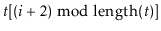 $ \ensuremath{\ensuremath{\ensuremath{\mathit{t}}}}[(\ensuremath{\ensuremath{\en...
...}}}+2)\bmod \ensuremath{\ensuremath{\mathrm{length}(\ensuremath{\mathit{t}})}}]$