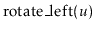 $ \ensuremath{\mathrm{rotate\_left}(\ensuremath{\mathit{u}})}$