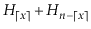 $ H_{\lceil\ensuremath{\ensuremath{\ensuremath{\mathit{x}}}}\rceil}
+ H_{\ensur...
...th{\mathit{n}}}}-\lceil\ensuremath{\ensuremath{\ensuremath{\mathit{x}}}}\rceil}$