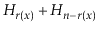 $ H_{r(\ensuremath{\ensuremath{\ensuremath{\mathit{x}}}})} + H_{\ensuremath{\ens...
...\ensuremath{\mathit{n}}}}-r(\ensuremath{\ensuremath{\ensuremath{\mathit{x}}}})}$