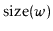 $ \ensuremath{\mathrm{size}(\ensuremath{\mathit{w}})}$
