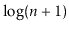 $ \log (\ensuremath{\ensuremath{\ensuremath{\mathit{n}}}}+1)$