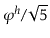 $ \varphi^h/\sqrt{5}$