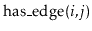 $ \ensuremath{\mathrm{has\_edge}(\ensuremath{\mathit{i}},\ensuremath{\mathit{j}})}$