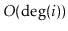$ O(\deg(\ensuremath{\ensuremath{\ensuremath{\mathit{i}}}}))$