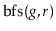 $ \ensuremath{\mathrm{bfs}(\ensuremath{\mathit{g}},\ensuremath{\mathit{r}})}$