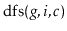 $ \ensuremath{\mathrm{dfs}(\ensuremath{\mathit{g}},\ensuremath{\mathit{i}},\ensuremath{\mathit{c}})}$