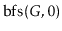 $ \ensuremath{\mathrm{bfs}(G,0)}$