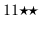 $ 11{\star\star}$