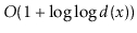 $ O(1+\log\log d(\ensuremath{\ensuremath{\ensuremath{\mathit{x}}}}))$