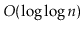 $ O(\log\log n)$