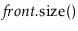 $ \ensuremath{\ensuremath{\mathit{front}}.\mathrm{size}()}$
