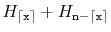 $ H_{\lceil\ensuremath{\mathtt{x}}\rceil} + H_{\ensuremath{\mathtt{n}}-\lceil\ensuremath{\mathtt{x}}\rceil}$