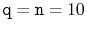 $ \ensuremath{\mathtt{q}}=\ensuremath{\mathtt{n}}=10$