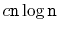 $ c\ensuremath{\mathtt{n}}\log \ensuremath{\mathtt{n}}$