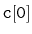 $ \mathtt{c[0]}$