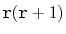 $ \ensuremath {\mathtt {r}}(\ensuremath {\mathtt {r}}+1)$