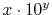 $ x\cdot10^{y}$