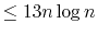 $\displaystyle \le 13n\log n$