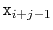 $ \ensuremath{\mathtt{x}}_{i+j-1}$