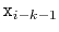 $ \ensuremath{\mathtt{x}}_{i-k-1}$