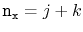 $ \ensuremath{\mathtt{n}}_\ensuremath{\mathtt{x}}=j+k$