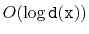 $ O(\log \ensuremath{\mathtt{d(x)}})$