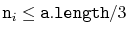 $ \ensuremath{\mathtt{n}}_i\le\ensuremath{\mathtt{a.length}}/3$
