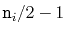 $ \ensuremath{\mathtt{n}}_i/2-1$