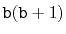 $ \ensuremath{\mathtt{b}}(\ensuremath{\mathtt{b}}+1)$