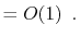 $\displaystyle = O(1) \enspace .$