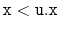 $ \ensuremath{\mathtt{x}}< \ensuremath{\mathtt{u.x}}$