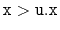$ \ensuremath{\mathtt{x}}> \ensuremath{\mathtt{u.x}}$