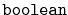 $ \mathtt{boolean}$
