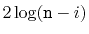 $ 2\log(\ensuremath{\mathtt{n}}-i)$