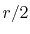 $ r/2$