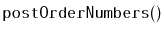 $ \mathtt{postOrderNumbers()}$