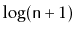$ \log (\ensuremath{\mathtt{n}}+1)$