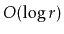 $ O(\log r)$