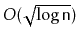 $ O(\sqrt{\log \ensuremath{\mathtt{n}}})$
