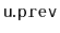 $ \mathtt{u.prev}$
