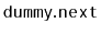 $ \mathtt{dummy.next}$