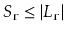 $ S_{\ensuremath{\mathtt{r}}}\le \vert L_{\ensuremath{\mathtt{r}}}\vert$