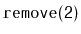 $ \mathtt{remove(2)}$