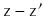 $ \ensuremath{\mathtt{z}}-\ensuremath{\mathtt{z}}'$