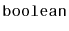 $ \mathtt{boolean}$