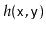 $ h(\ensuremath{\mathtt{x}},\ensuremath{\mathtt{y}})$